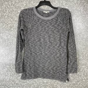 Ruff Hewn Women's Utility Gray Marled Long Sleeve Thermal T-Shirt - Size Medium